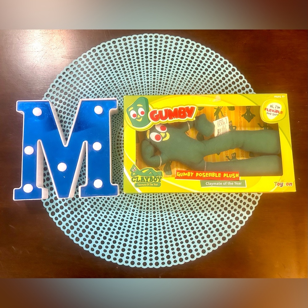 NEW Gumby Clayboy Claymate of the Year Poseable Plush Doll 9” Soft Flexible